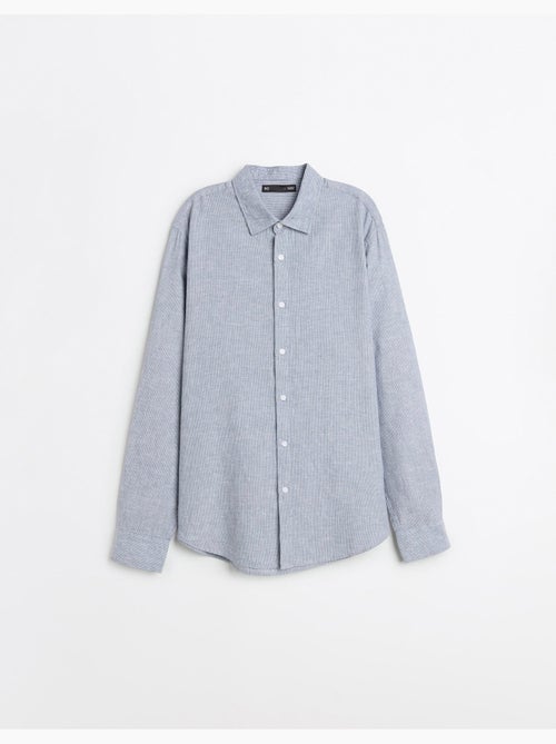 Camisa de rayas de lino, MO Fashion - Kiabi
