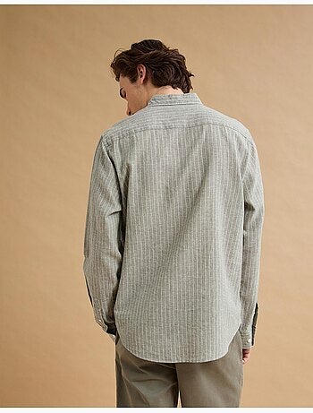 Camisa de rayas de lino, MO Fashion