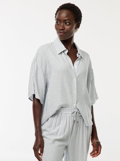 Camisa de rayas de manga corta - Kiabi