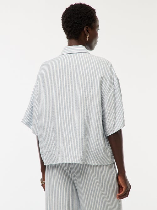 Camisa de rayas de manga corta - Kiabi