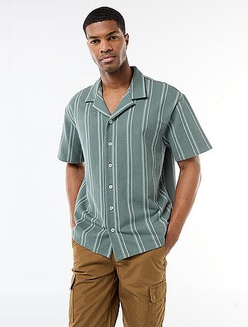 Camisa de rayas de manga corta