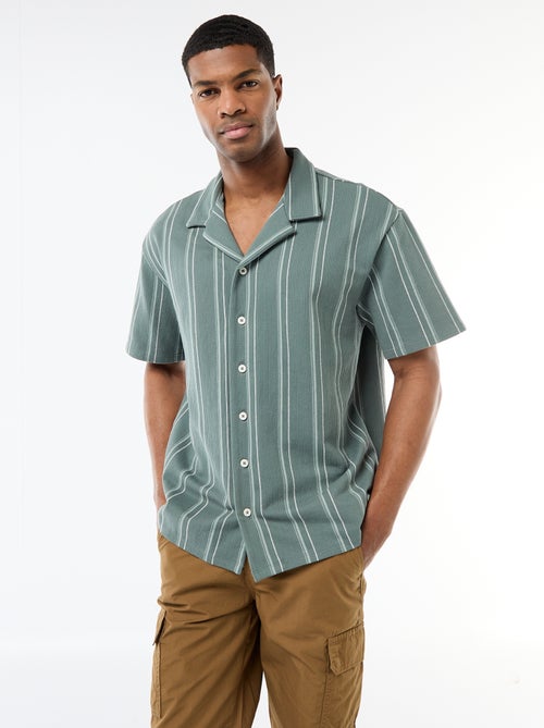 Camisa de rayas de manga corta - Kiabi