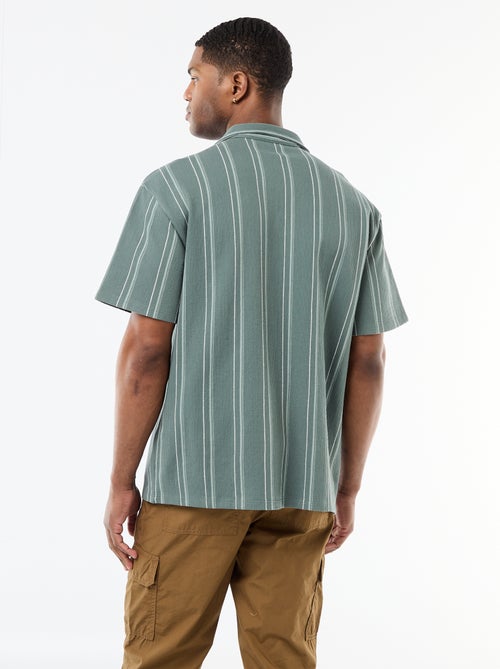 Camisa de rayas de manga corta - Kiabi