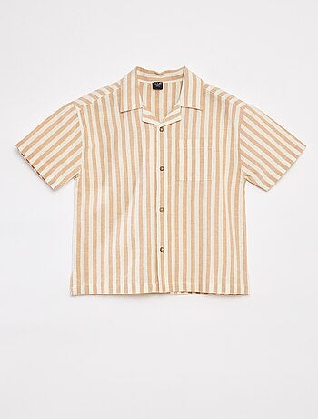 Camisa de rayas de manga corta