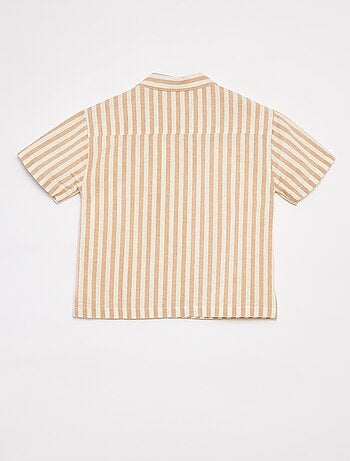 Camisa de rayas de manga corta