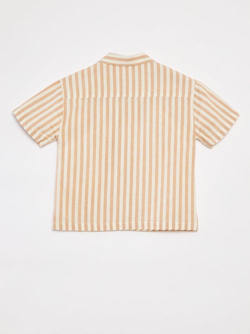 Camisa de rayas de manga corta - Kiabi