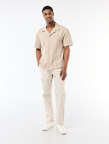 Camisa de rayas de manga corta