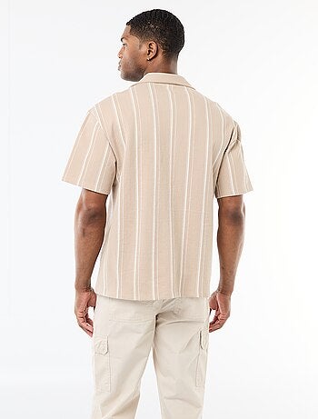 Camisa de rayas de manga corta