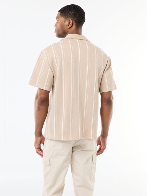 Camisa de rayas de manga corta - Kiabi