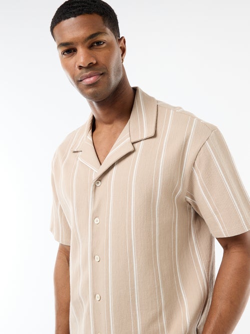 Camisa de rayas de manga corta - Kiabi