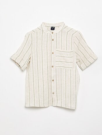 Camisa de rayas de manga corta