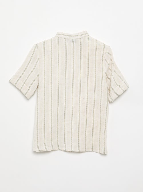 Camisa de rayas de manga corta - Kiabi