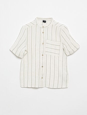 Camisa de rayas de manga corta