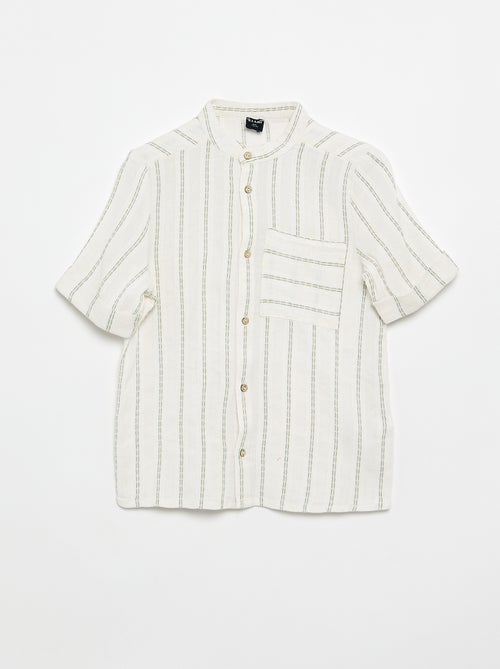 Camisa de rayas de manga corta - Kiabi