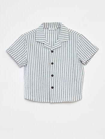 Camisa de rayas de manga corta