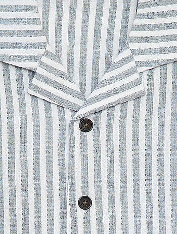 Camisa de rayas de manga corta