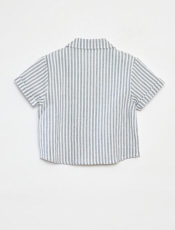 Camisa de rayas de manga corta
