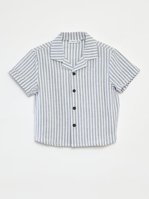 Camisa de rayas de manga corta - Kiabi