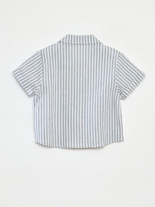 Camisa de rayas de manga corta - Kiabi