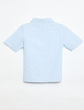 Camisa de rayas de manga corta en algodón