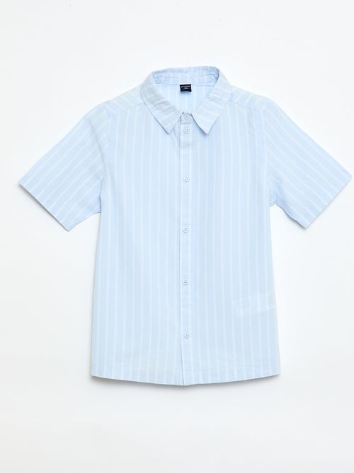 Camisa de rayas de manga corta en algodón - Kiabi