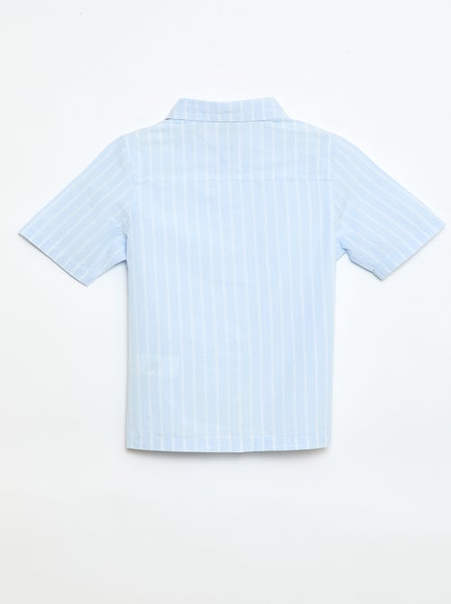 Camisa de rayas de manga corta en algodón - Kiabi