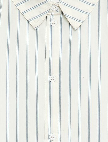 Camisa de rayas de manga corta en algodón