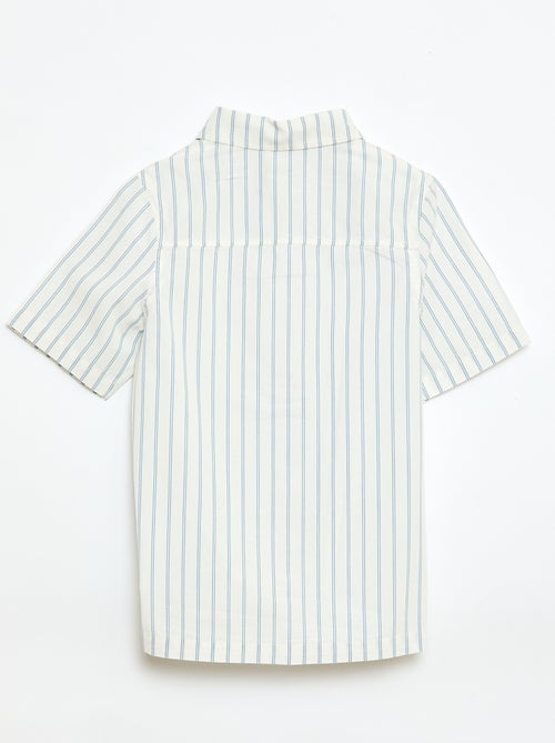 Camisa de rayas de manga corta en algodón - Kiabi