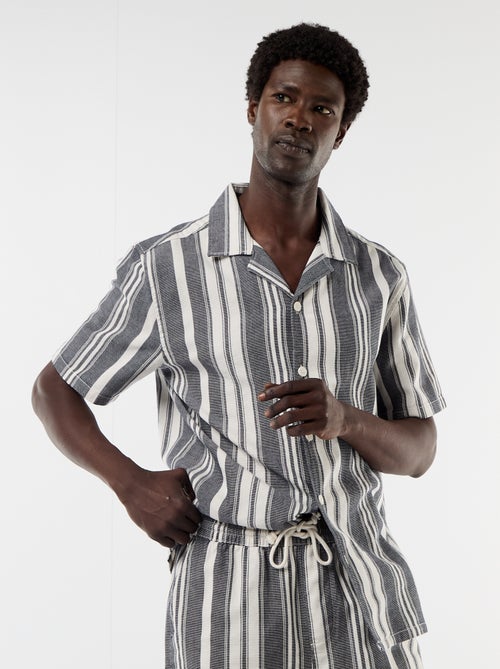 Camisa de rayas de manga corta - Kiabi