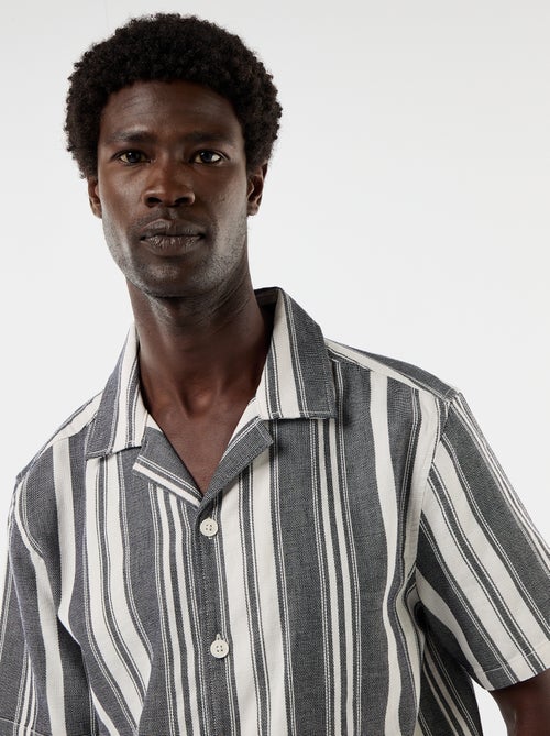 Camisa de rayas de manga corta - Kiabi