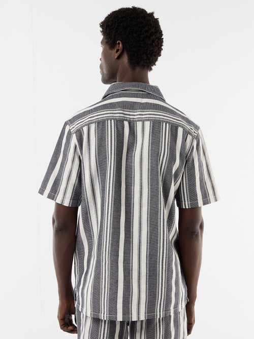 Camisa de rayas de manga corta - Kiabi