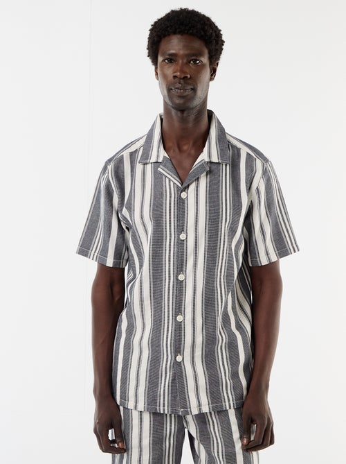 Camisa de rayas de manga corta - Kiabi