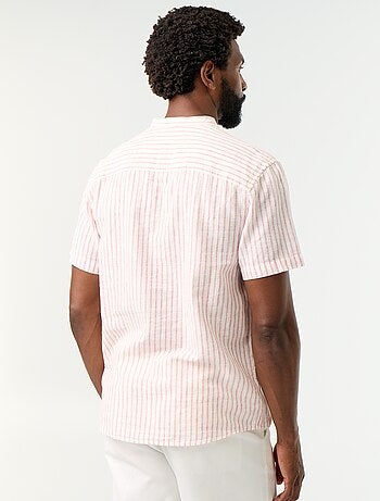Camisa de rayas de manga corta