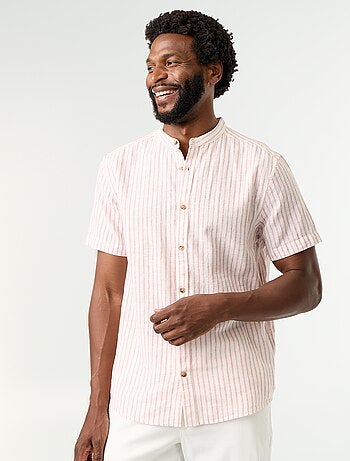 Camisa de rayas de manga corta
