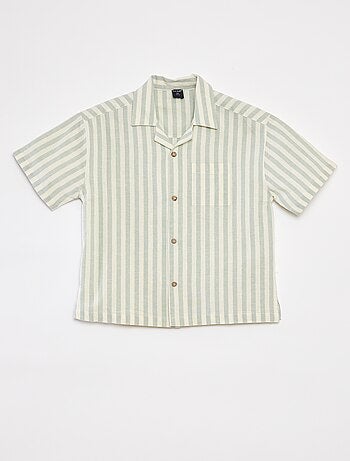 Camisa de rayas de manga corta