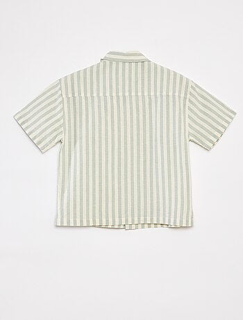 Camisa de rayas de manga corta