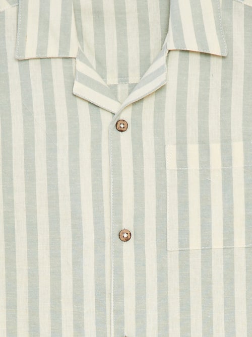 Camisa de rayas de manga corta - Kiabi