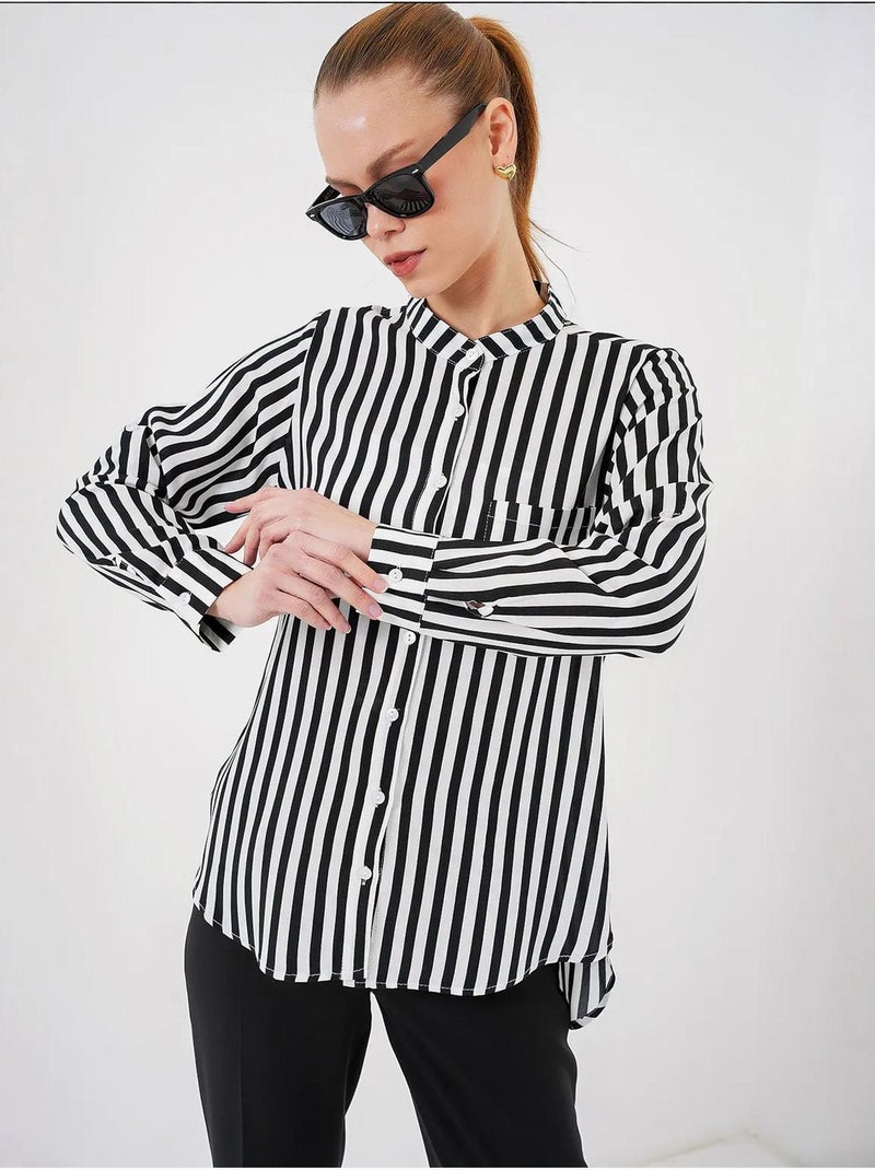 Camisa de rayas de manga larga bdart Blanco - Kiabi