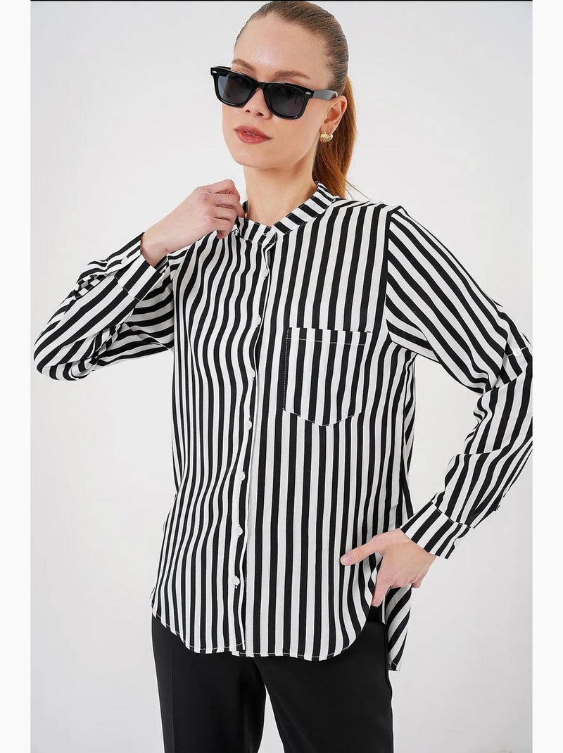 Camisa de rayas de manga larga bdart Blanco - Kiabi