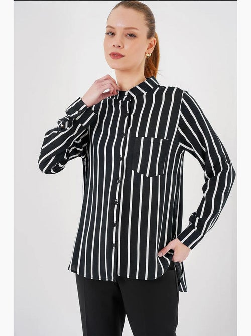 Camisa de rayas de manga larga bdart - Kiabi Camisa de rayas de manga larga bdart - Kiabi