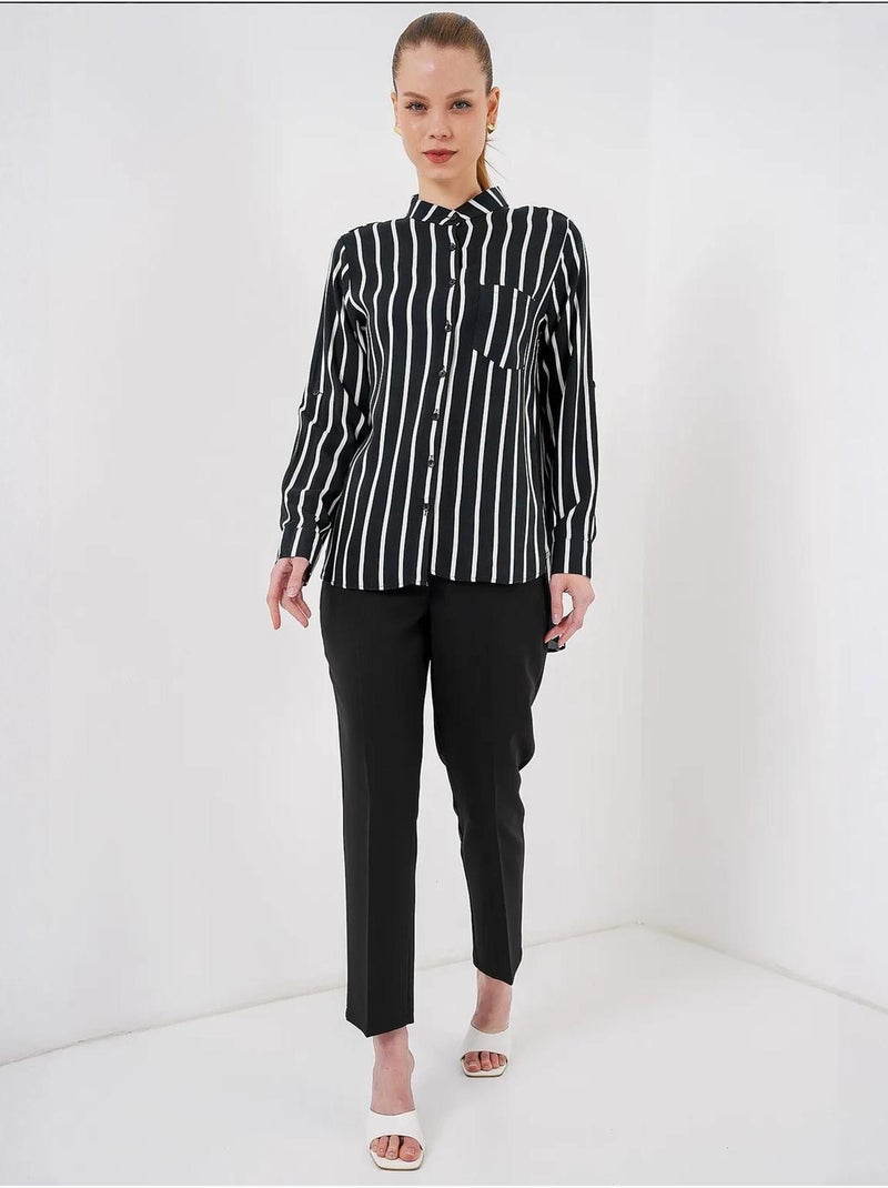 Camisa de rayas de manga larga bdart Negro - Kiabi