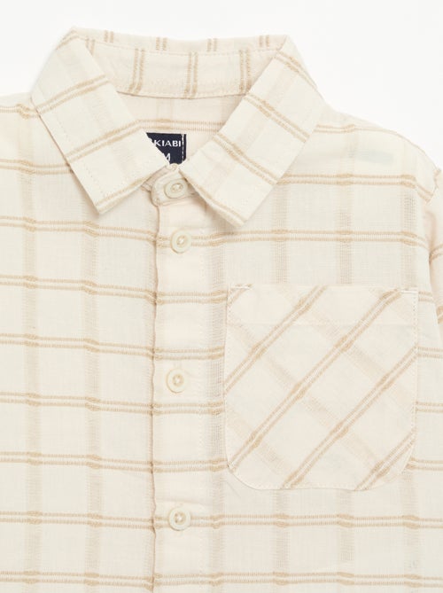 Camisa de rayas de manga larga - Kiabi