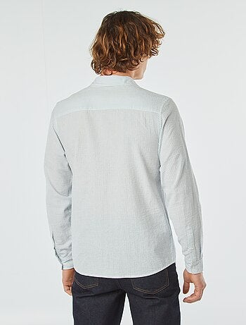 Camisa de rayas de seersucker