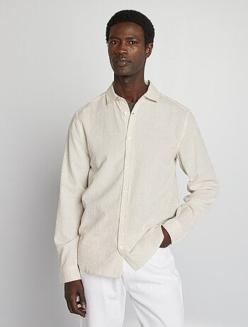 Camisa de rayas de seersucker