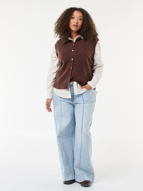 Camisa de rayas en algodón Oxford - Kiabi