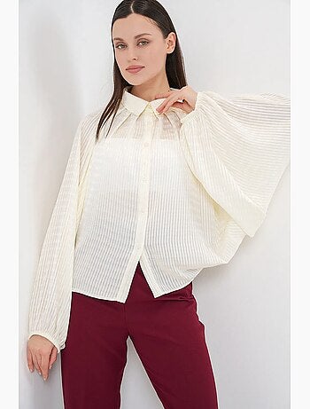 Camisa de rayas extragrande con botones bdart