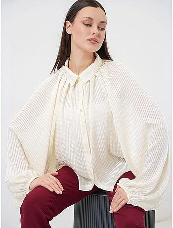 Camisa de rayas extragrande con botones bdart