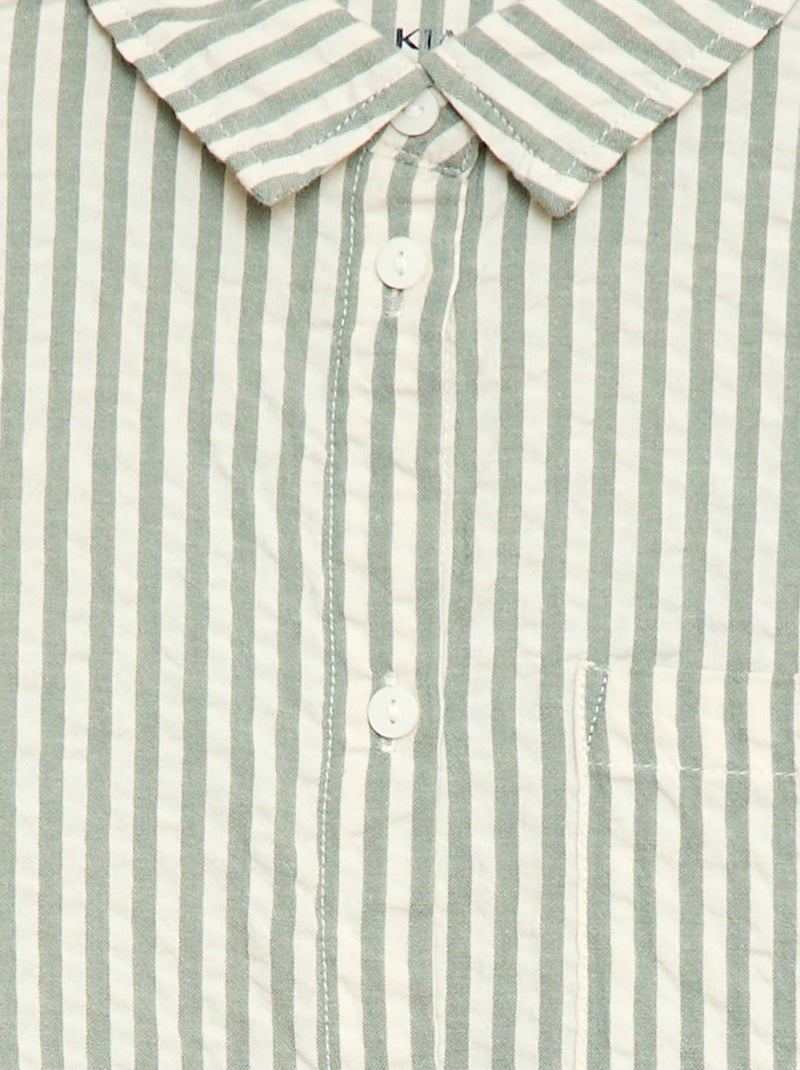 Camisa de rayas Kaki - Kiabi