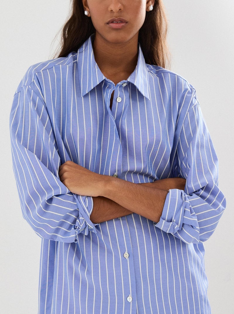 Camisa de rayas, MO Fashion Azul - Kiabi