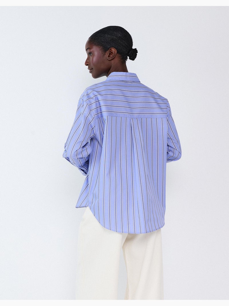 Camisa de rayas, mo fashion Azul - Kiabi